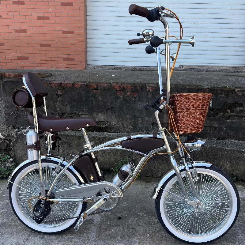 Vintage bike with backrest British sit upright