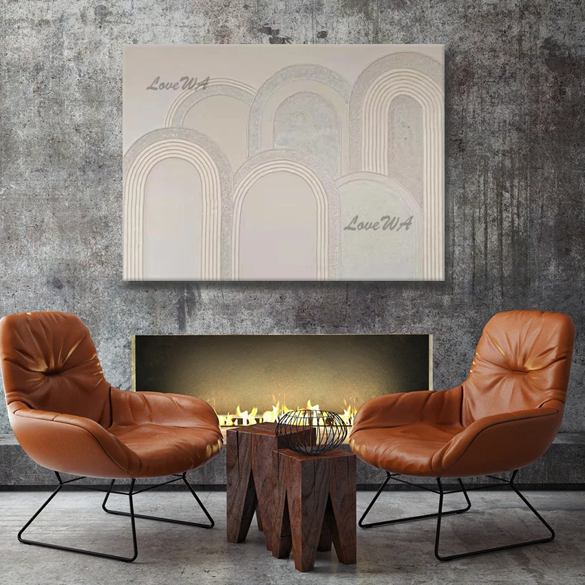 

Светлые цвета ручной работы, абстрактная текстурированная акриловая картина маслом, настенная картина, современное искусство, товары для украшения дома, без рамки