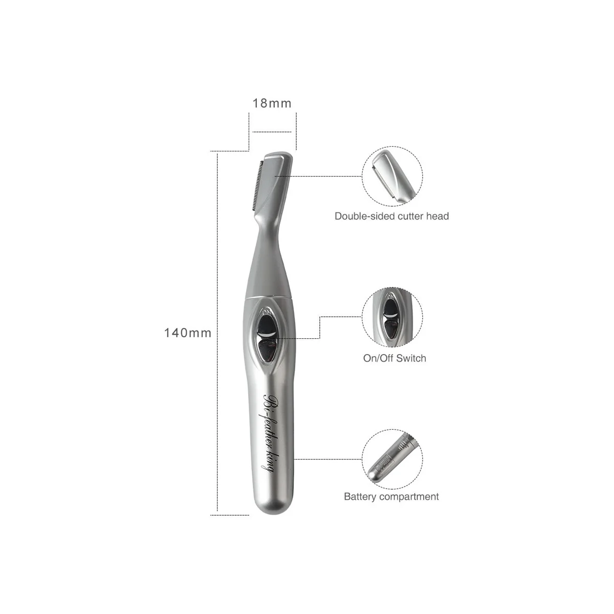 Electric Eyebrow Trimmer Facial Hair Remover for Eyebrows Women's Portable Cosmetics Makeup