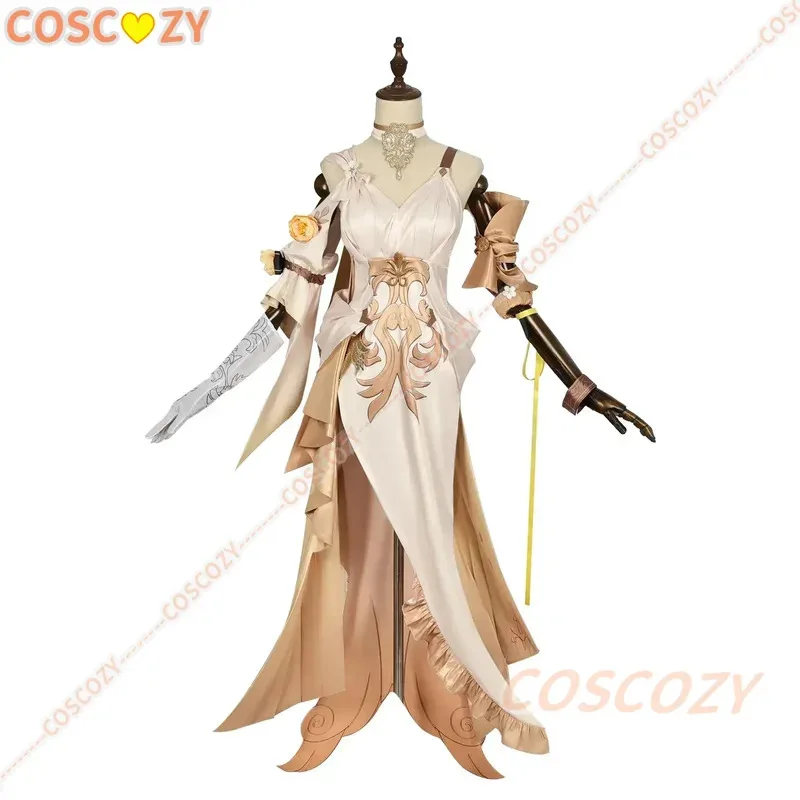 أزياء هوكاي ستار ريل أغلاوا التأثيرية، زي شعر مستعار ذهبي، زي تنكري للنساء والفتيات، مجموعة كاملة من أزياء حفلات الكرنفال