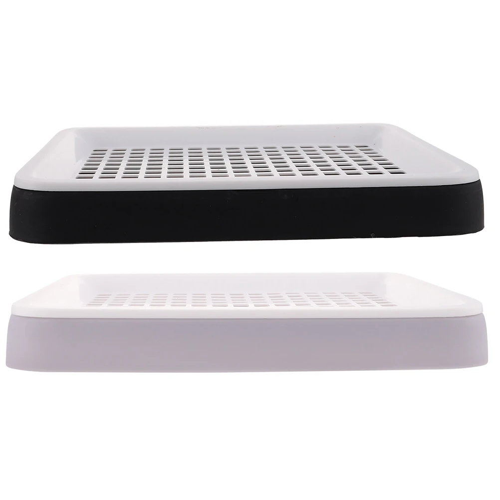

2pcs Pet Cleaning Supplies Plastic Bunny Litter Box Training Tray for Guinea Pig Hamster Indoor Dog Toilet Rectangle Mini Potty