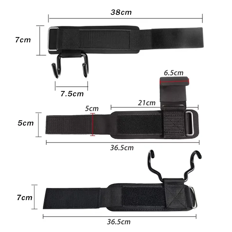 1Pair Weight Lifting Hook Grips With Wrist Wraps Hand-Bar Wrist Strap Gym Fitness Hook Weight Strap Pull-Ups Lifting Glove