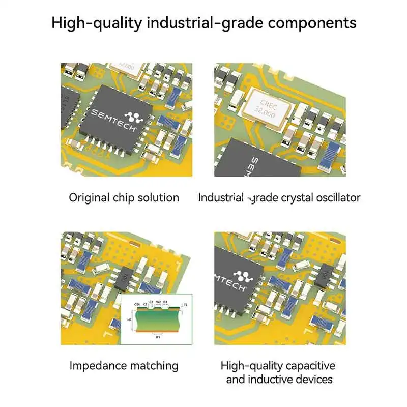 Imagem -05 - Módulo sem Fio Lora Long Range Transmissor de Dados 5km 433mhz 20dbm Smd Ipex Conector do Furo do Selo E32433t20s 10 Pcs