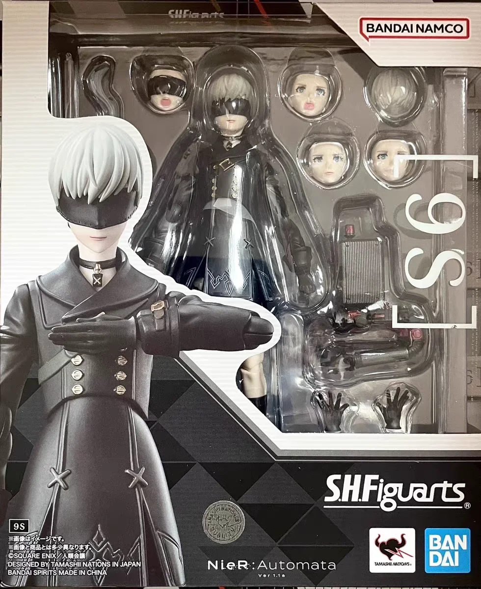 In Stock Original BANDAI S.H.Figuarts Nier Automata Automatic Doll (Animation Version) 2B 9S Action Figure Model Collection Gift