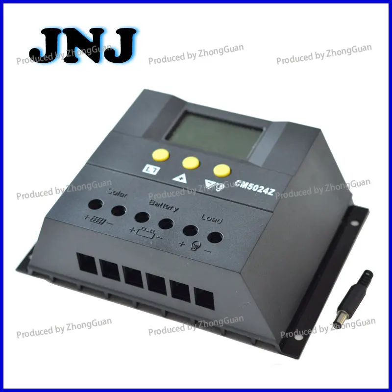 10-80a Lcd Display Solar Charge Controller 12v 24v System Charging and Discharging 50a with Light Control