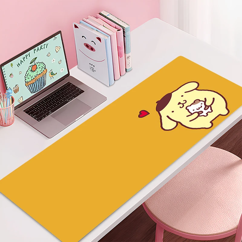 Mouse Pad Pom Pom Purin Non-Slip Rubber Edge locking mousepads Game play mats notebook computer Sanrio Kawaii Home Decor style