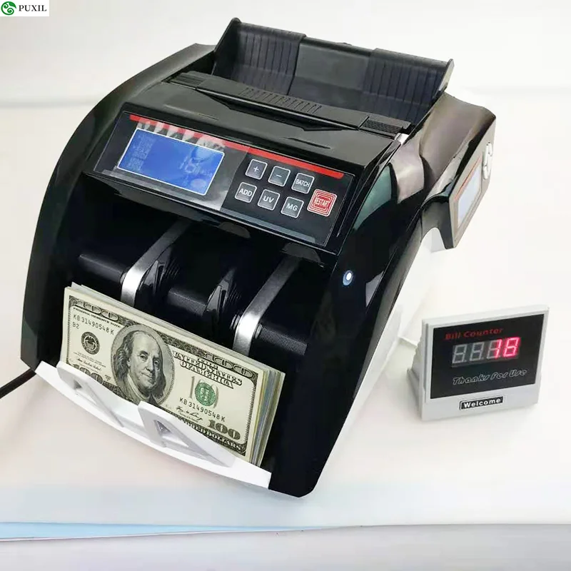 Multi Currency Fake Note Detection Compatible Bill Counter Machine Cash Money Counting Machine Suitable for EURO DOLLAR 5800D Mu