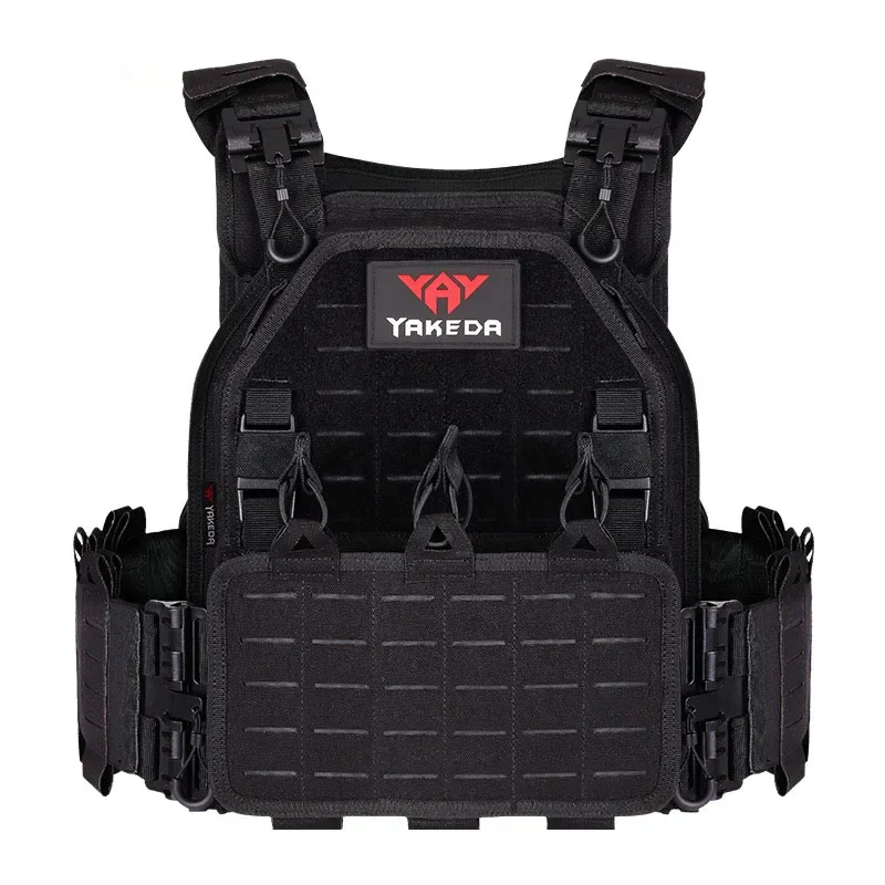 Chaleco táctico 1000D, chaleco de adiestramiento al aire libre, expansión MOLLE multifuncional, práctico chaleco de liberación rápida impermeable