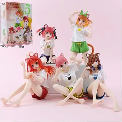 The Quintessential Quintuplets Girls Nakano Yotsuba Nakano Itsuki Action Figure Model doll Toys 11-15CM