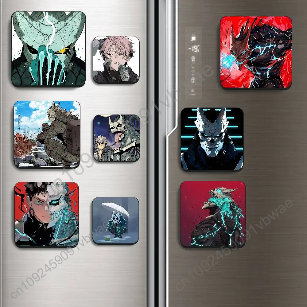 Kafka Hibino Kaiju No. 8 Magnetic Sticker Fridge Magnets No Falling Off Fit for Refrigerators All Metal Surfaces Home Decor