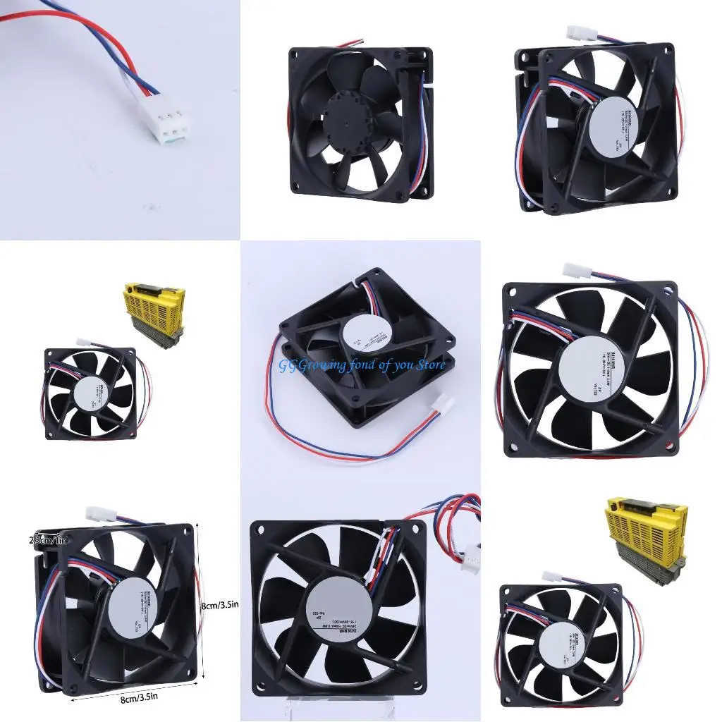 

H9EB Inverter Coolers Fan 8414 NHR 114mA 2.8W 24V 80x80x25mm 3-wire Cooling Fan for Inverters