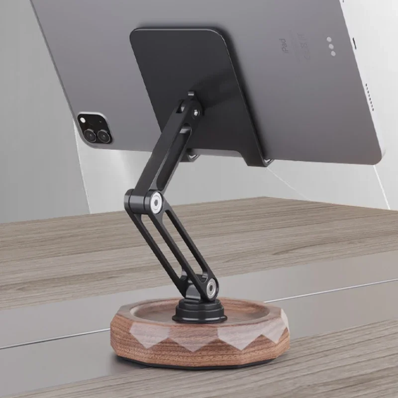 Creative Rotating Mobile Holder, Minimalist Wooden Desktop Stand, Universal Folding, IPad Support, Versatile Stand, Handy