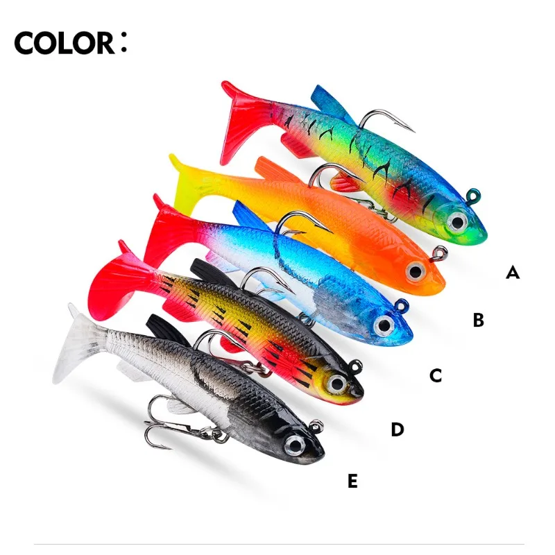 Vinilo cola de T con doble anzuelo para pesca de depredadores - imagen 3