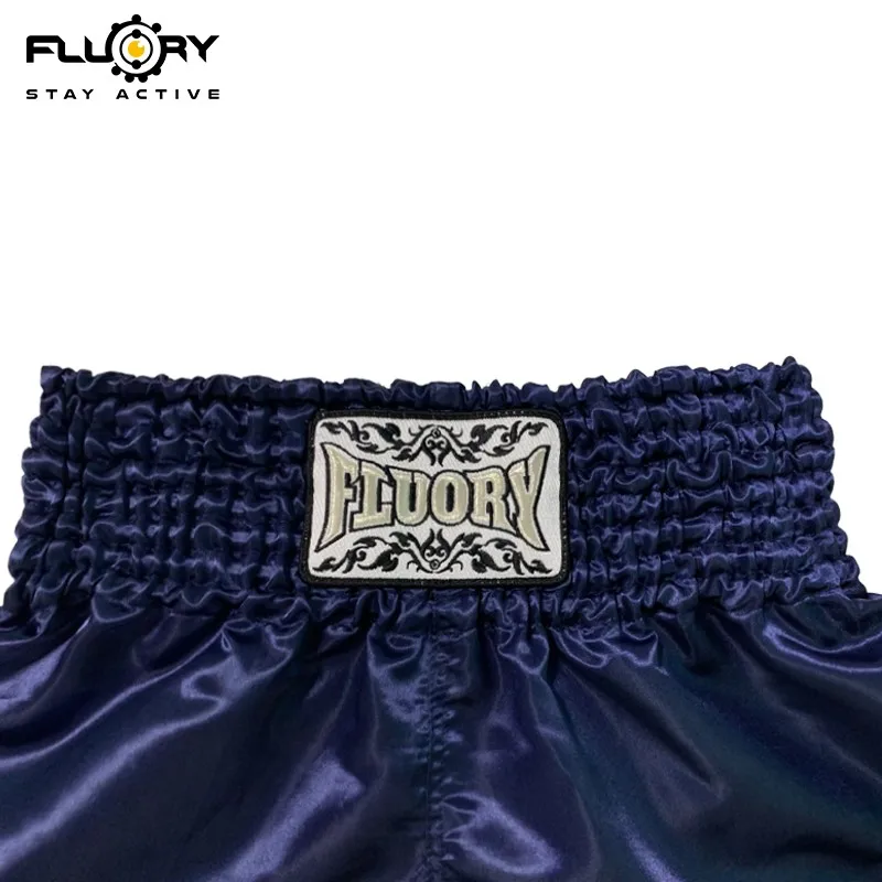 FLUORY Muay Thai Shorts Einfarbig Bestickt Weich und Bequem Trainingsshorts für Männer Kampfsport Damen MMA Boxshorts – Detail 8