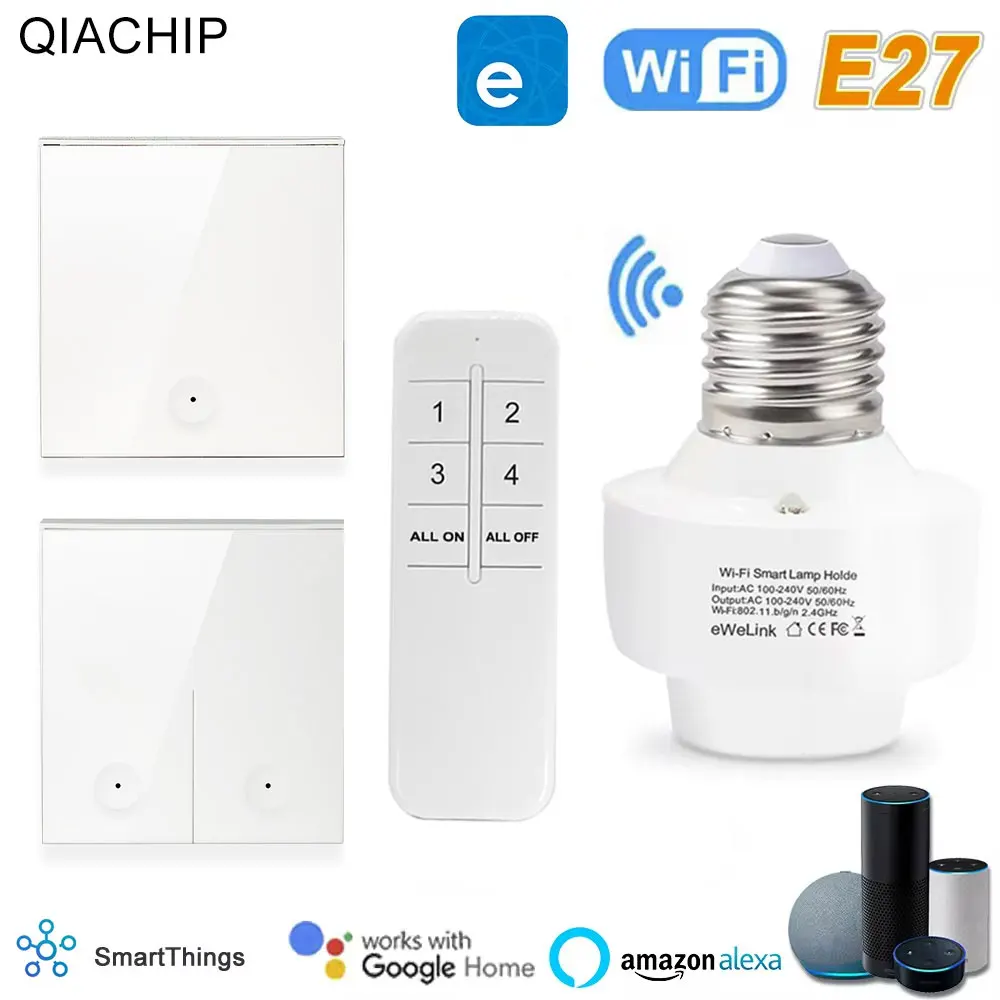 Wifi Smart Light Bulbs Adapter Mini e27 Lamp Holder Remote Remote Control Smart Home Alexa Google Home IFTTT Alice SmartThings