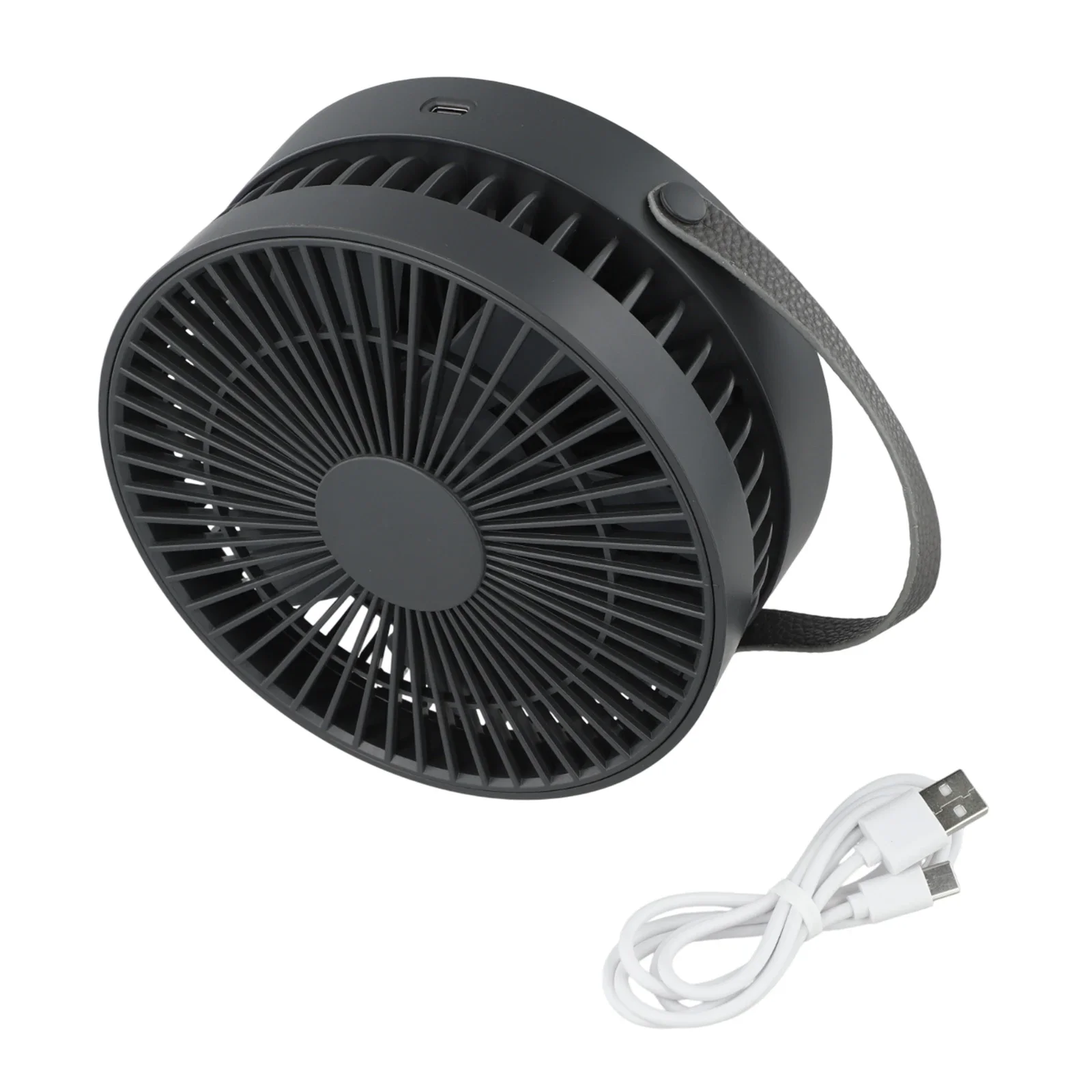 Workspace Fan Cooling In Summer Black Folding Rechargeable Fan Folding Rechargeable Table Fan Digital Display Fan
