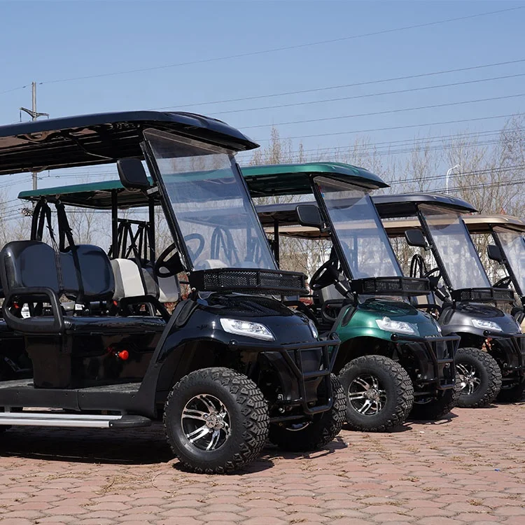 Factory Battery Operated Golf Cart 6 Seater Fast Single Electric 4 Wheel Golf Car For Outdoor