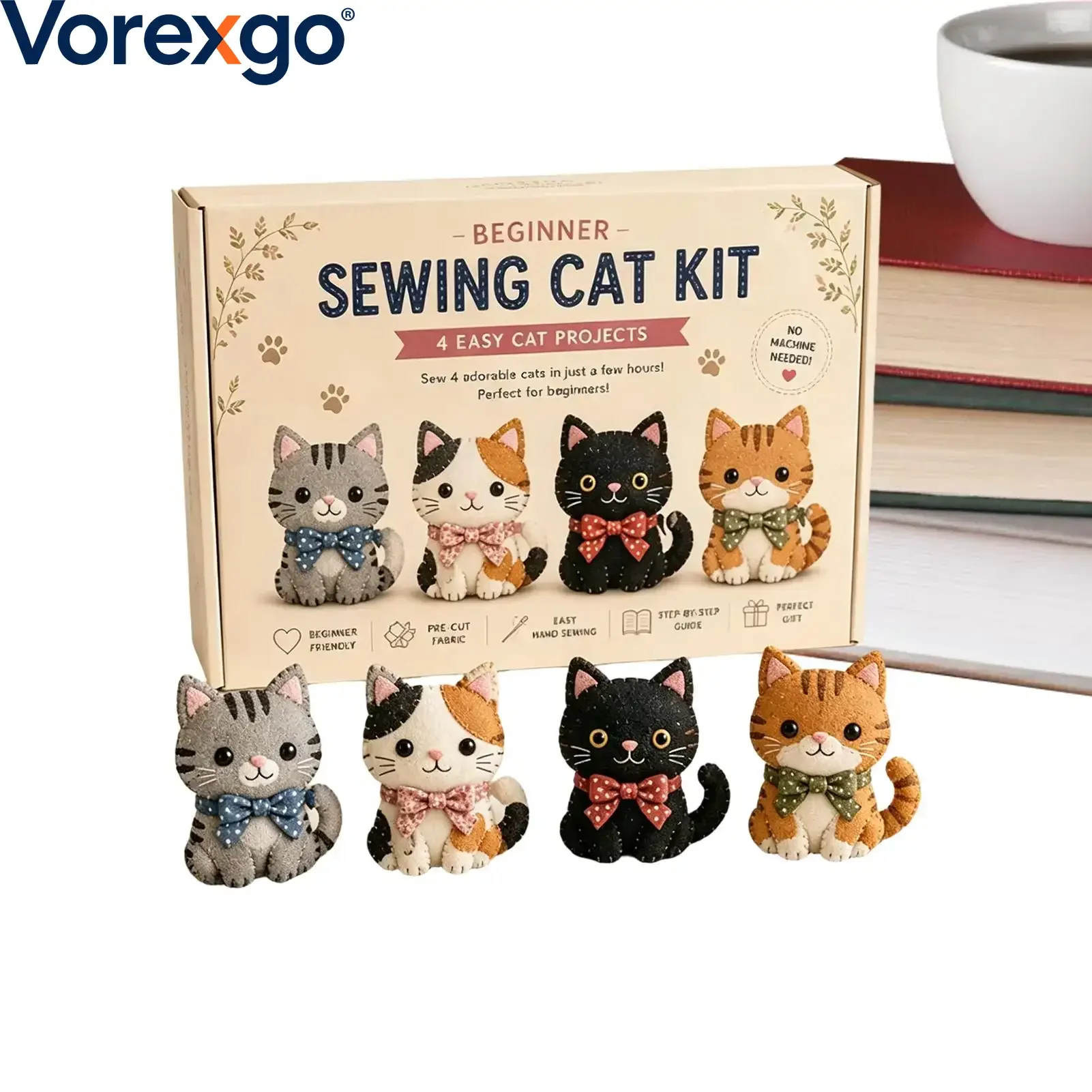 Animal Sewing Kit Cute Felt Animal DIY Craft Supplies For Beginners Teenagers Adults Mother DIY Desk Decorations
