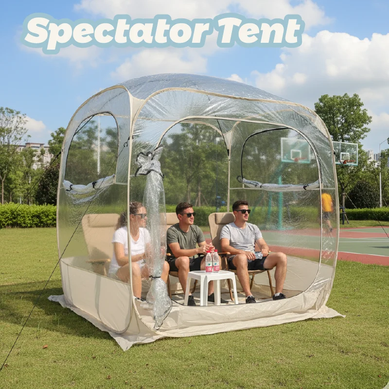 Instant Transparent Pop-Up Bubble Tent Clear Outdoor Rain Shelter Portable Weather Protection for Sports Events Viewing