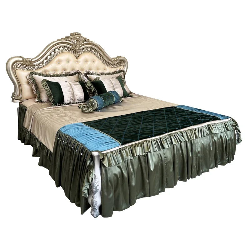 High-end bedding, classic luxury bed set, neo-classical ,  model room, supporting