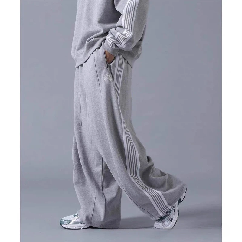 

Needles ssz Track Pant Butterfly Gray Terry Loop Sweatpants Wide-Leg Japanese Casual Sports Pants