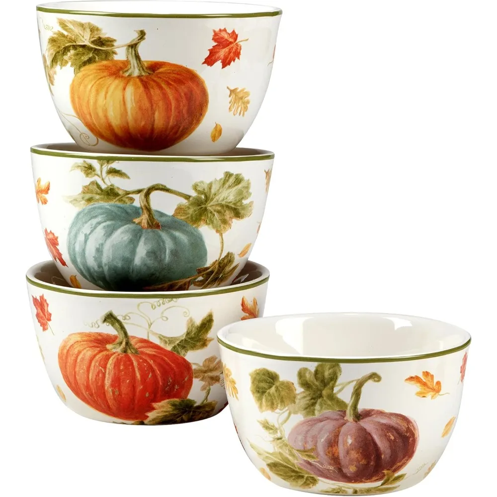 

Autumn Harvest 5.5-Inch Ice Cream and Dessert Bowls Set of Four