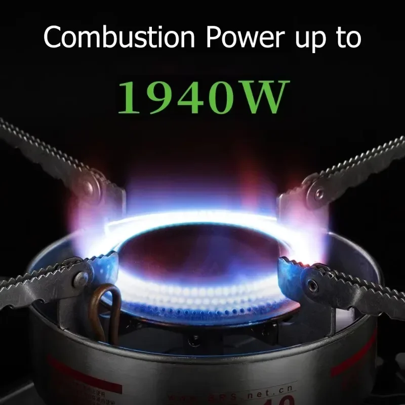 BRS-10 Outdoor Portable Camping Stove Split Stainless Steel Butane Gas Burner High Power Furnace for Picnic Cooking BBQ