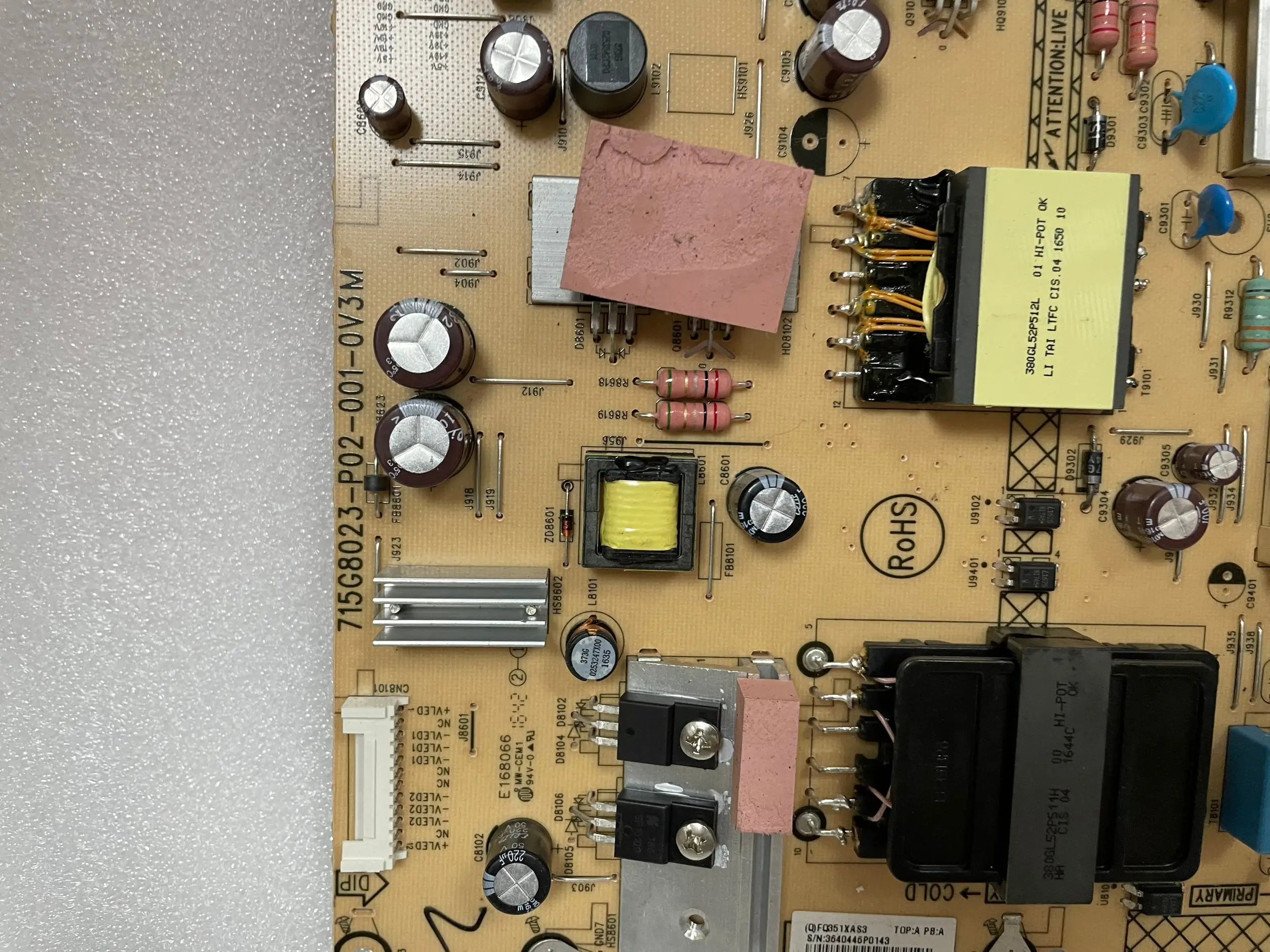 Placa de alimentação bdm4350 original 715g8023-p02-001-0v3m