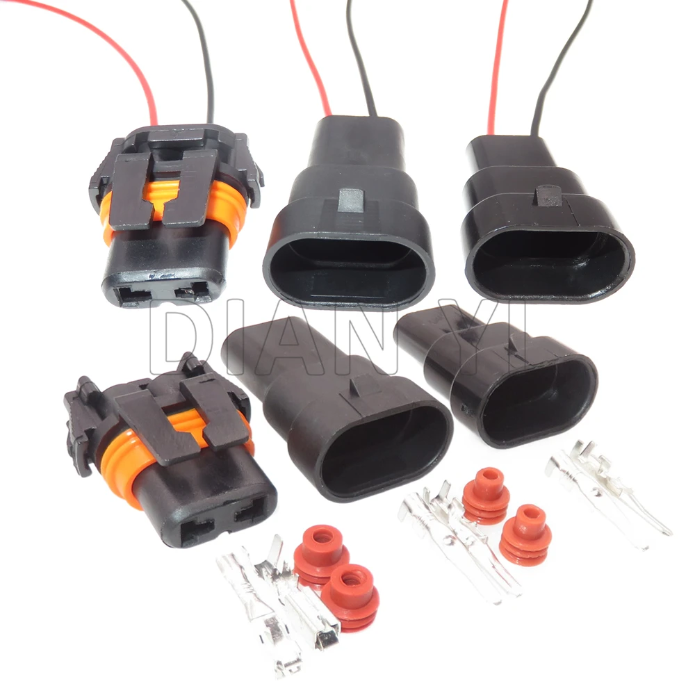 

1 Set 2 Way Starter Auto HID Controller Docking Connector With Cables 12059183 Car Hernia Lamp Wiring Socket With Terminal