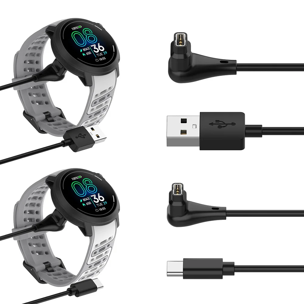 USB-A/Typ-C Ladekabel Kabel 5V 1000MA Ladegerät Kabel Smartwatch Ladegerät Adapter für Coros PACE Pro Smart Watch Zubehör