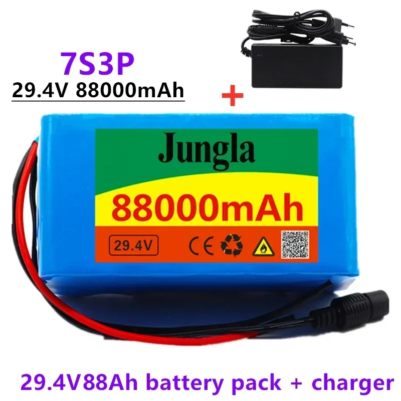 24V 88Ah 7s3p 18650 battery lithium battery 24v 88000mAh electric bicycle moped electric lithium ion Battery pack + 2A Charger