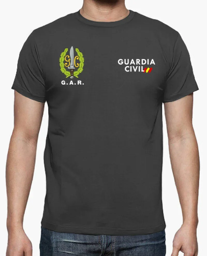 España Guardia Civil G.A.R. Operaciones Especiales Men T-Shirt Short Sleeve Casual 100% Cotton O-Neck Summer Tees Round Collar