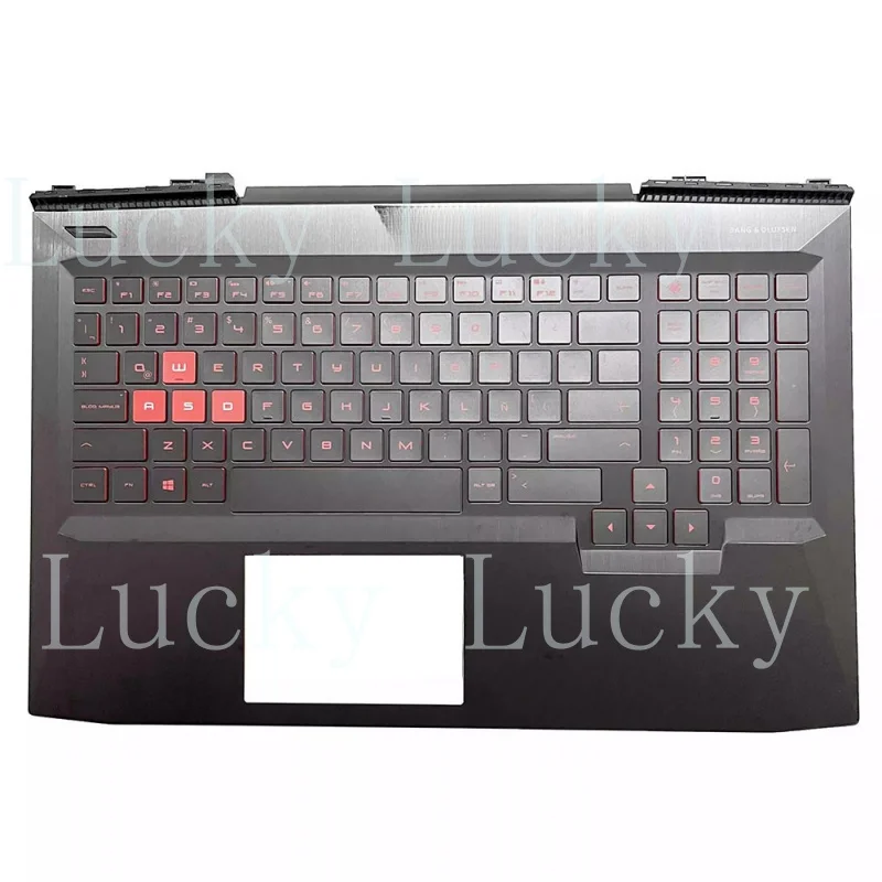 

f LA Keyboard&PalmRest For HP 15-CE 929479-161 with red backlit&touchpad black New