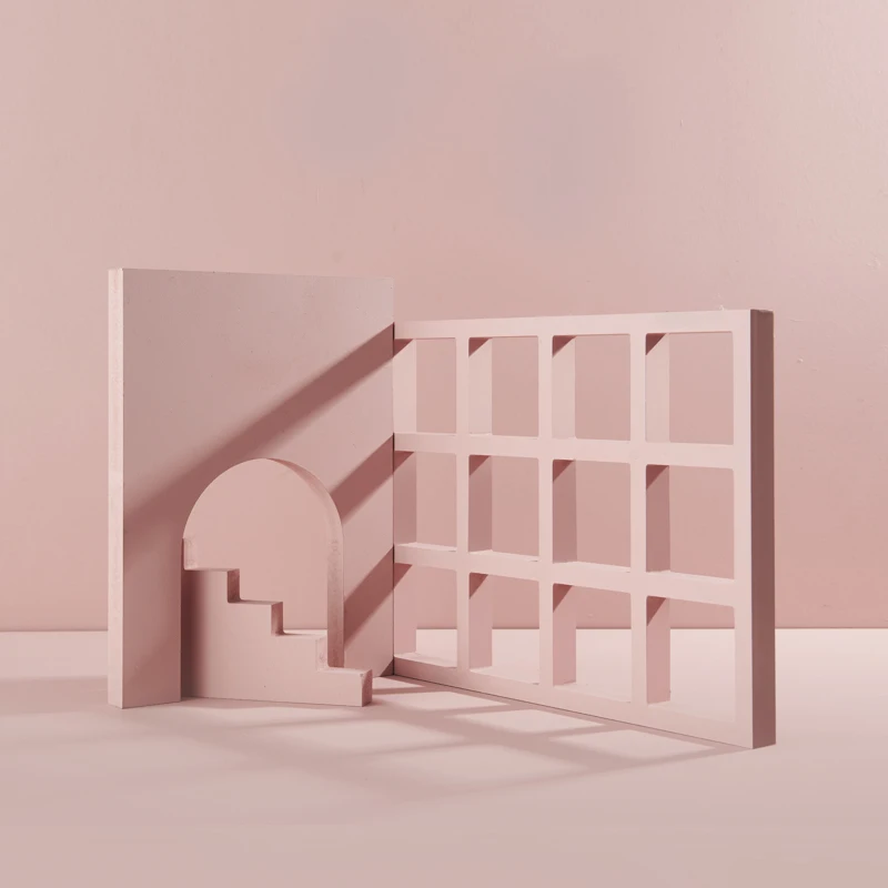 Puntelli fotografici INS cubo geometrico spazio sfondo parete Morandi colore puntelli decorativi