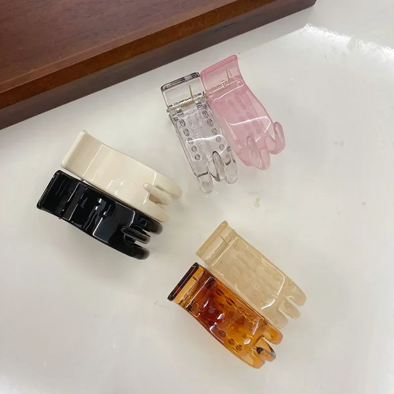 1szt Wysoki kucyk Klipsy do włosów Przezroczysty plastik Mini pazur Kobiety Dziewczyny Dzieci Akcesoria do stylizacji włosów Mały rozmiar Czarny Brązowy