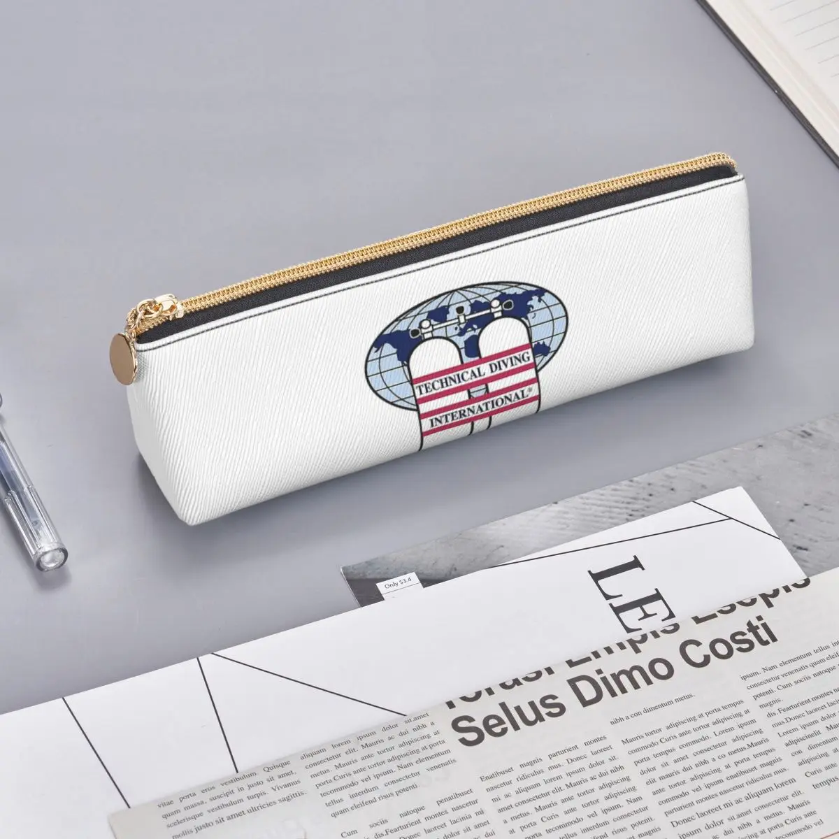 

Scuba Diving DIVE Scuba Diver Gift Pencil Case Pen Holder Storage Stationery Supplies Large Storage Pen Box Pencil Bag Students