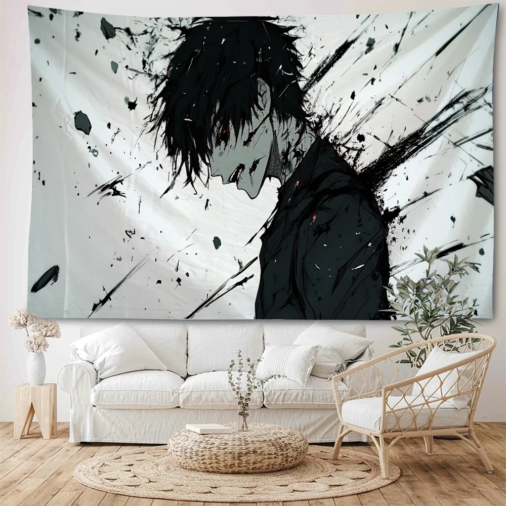 

Japanese anime character painting background decoration tapestry, very cool anime character decoration tapestry