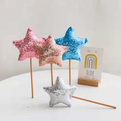 Baby Birthday Sequins Magic Wand Newborn Photography Props Party Toy Baby Rattle Birth Commemorative Newborn Photography Props