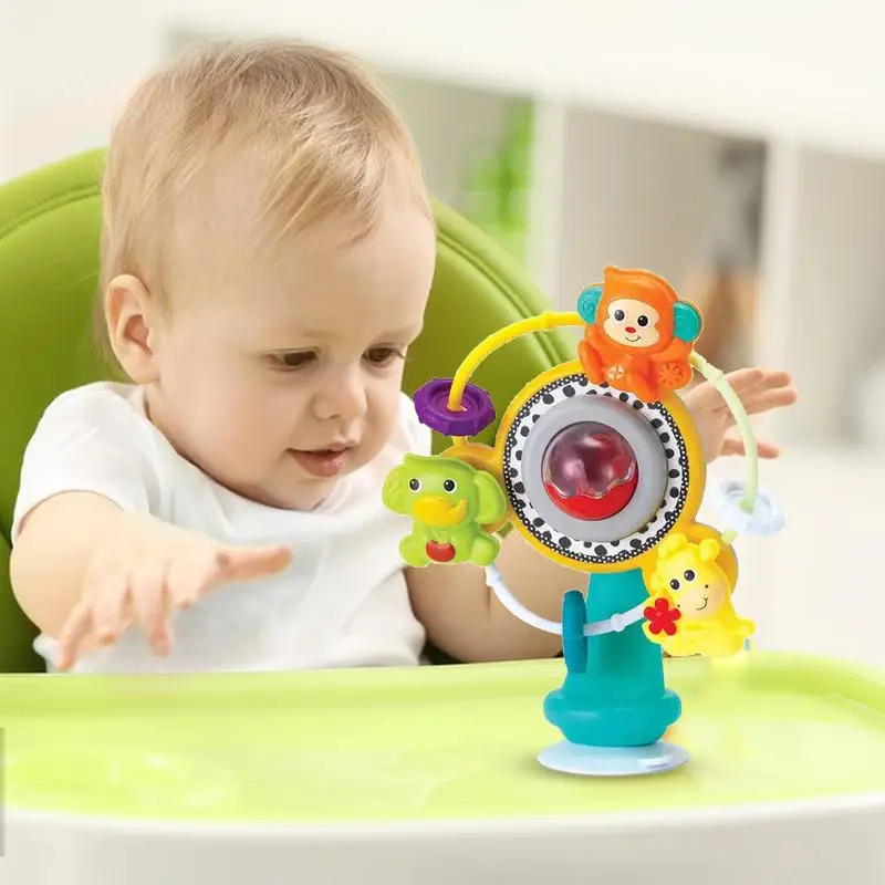 Kids Wheel Toy Suction Cup Interactive Sensory Toys Little Ferris Wheel Finger Movement Toys Early Education Sensory Toys For Bo