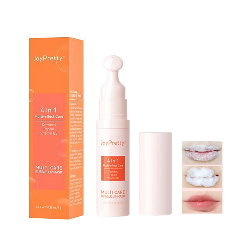 Bálsamo labial esfoliante bolha para lábios escuros rosa brilho labial esfoliante hidratante máscara labial