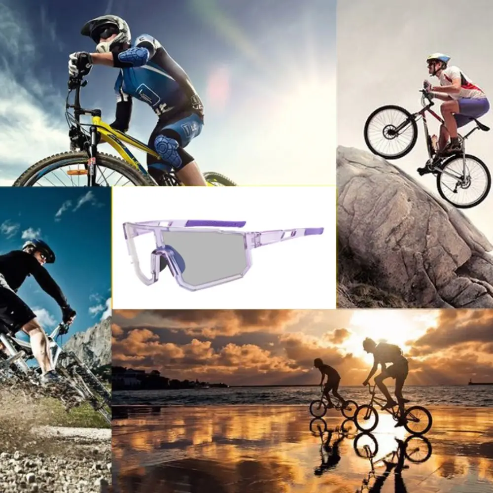 

Photochromic Cycling Sunglasses UV Sandproof Clear Outdoor Sport Goggle Dual Purpose Protection Windproof Glasses