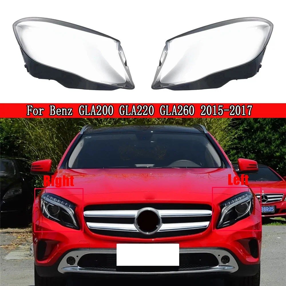 

Headlight Cover For Mercedes-Benz GLA200 GLA220 GLA260 2015 2016 2017 Transparent Lampshade Plexiglass Replace Original Lens