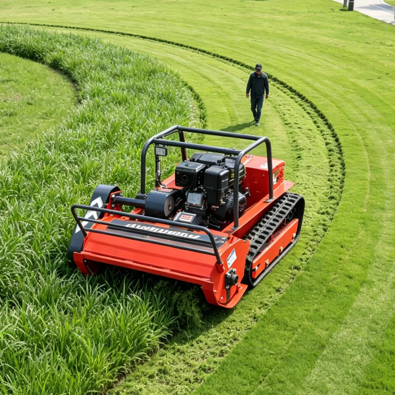 Customized Dust Proof Grass Cutting Machine Lawn Mower Robot For Agricultural Orchard Farm Community Lawn Finishing
