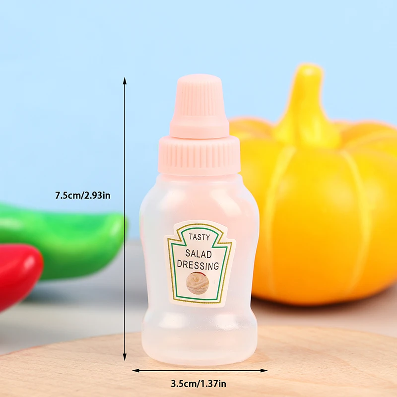 1/4pcs Mini Cute Tomato Ketchup Bottle Portable Small Sauce Container Salad Dressing Container Pantry Containers For Bento Box