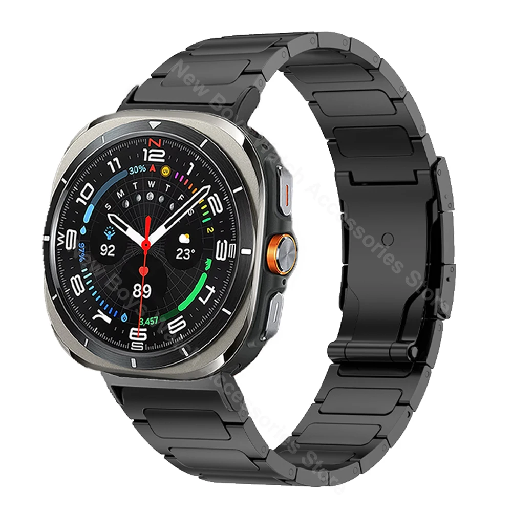 Titanium No Gaps Band for Samsung Galaxy Watch Ultra 47mm ultra 47MM Strap Quick Fit Men Business Metal Correa Luxury Bracelet