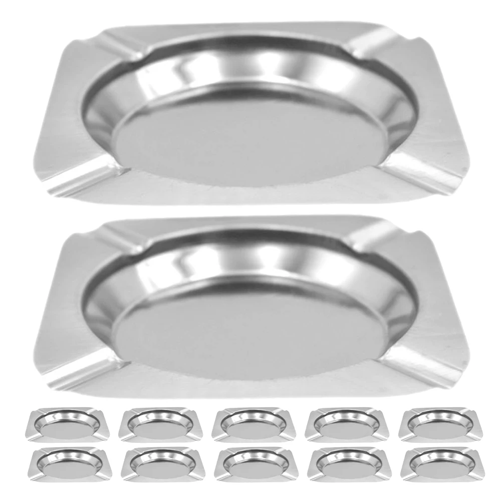 

12 Pcs Ash Tray Ashtray Holder Bracket Ashtrays for Indoor Silver Man