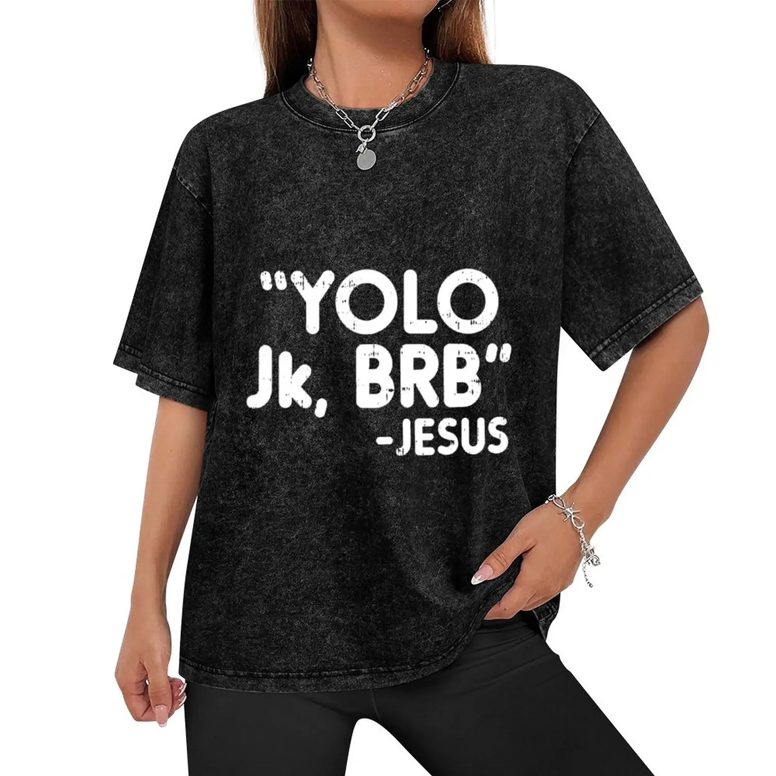 Yolo Jk Brb Jesus Funny Easter 2020 Christians T-Shirt anime stuff blacks aesthetic clothes anime clothes shirts men