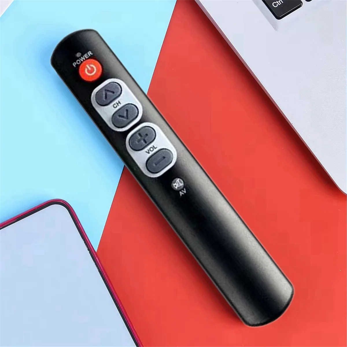 Smart Learning Remote Control TV Remote Control 6 Large Buttons for TV, Set-Top Box, DVD, VCR