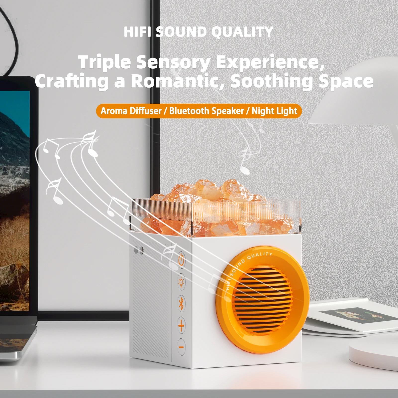 Mini luz noturna bluetooth 5.4 alto-falante ao ar livre sem fio chocante baixo sistema de áudio sem fio mp3 player música soundbar recarregável