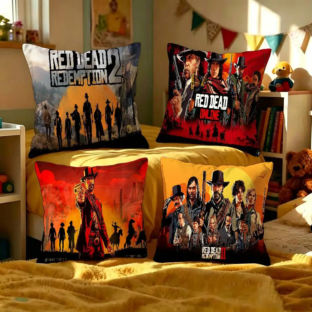 Game R-Red Dead-R-Redemptions Maple Design Cushion Cover Happy Autumn Harvest decor Holiday Decorati Pillow Cover